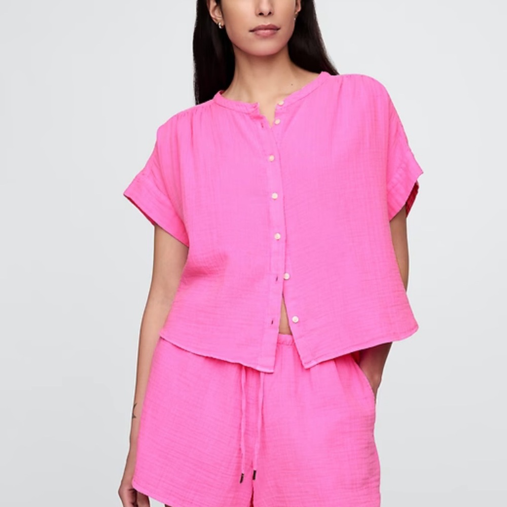 GAP Crinkle Gauze Dolman Shirt